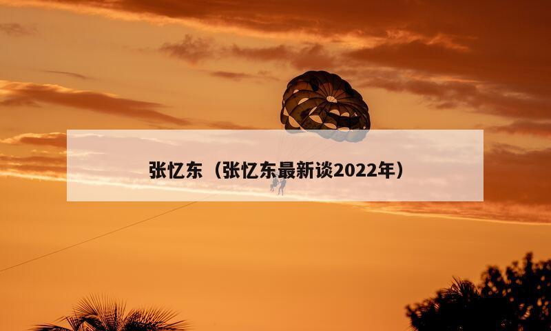 张忆东（张忆东最新谈2022年）,第1张